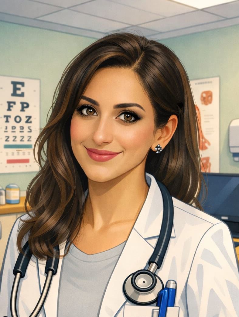 Caricature of Dr Farooq